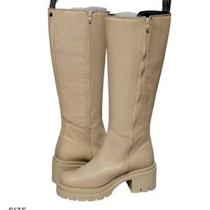 Scotch & Soda Doris Leather KneeHigh Boots tan, worn one time indoors like new 8